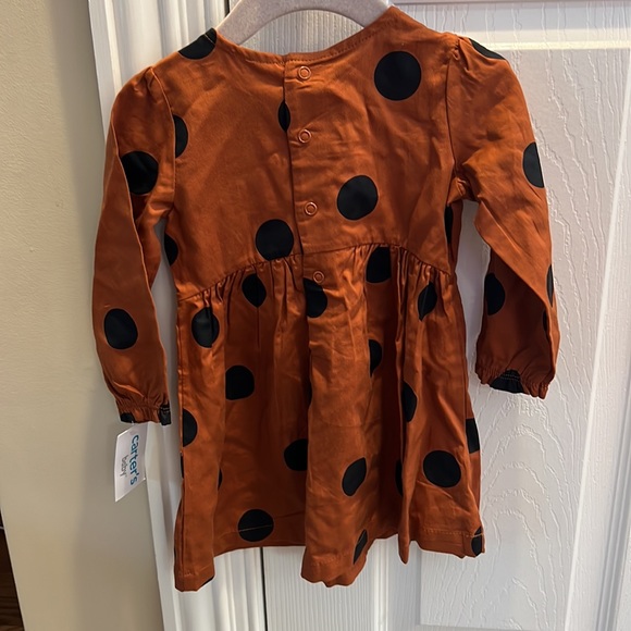 18month 2 brown dress  with black polka dots with a grey vest - new with tags - - Picture 6 of 9